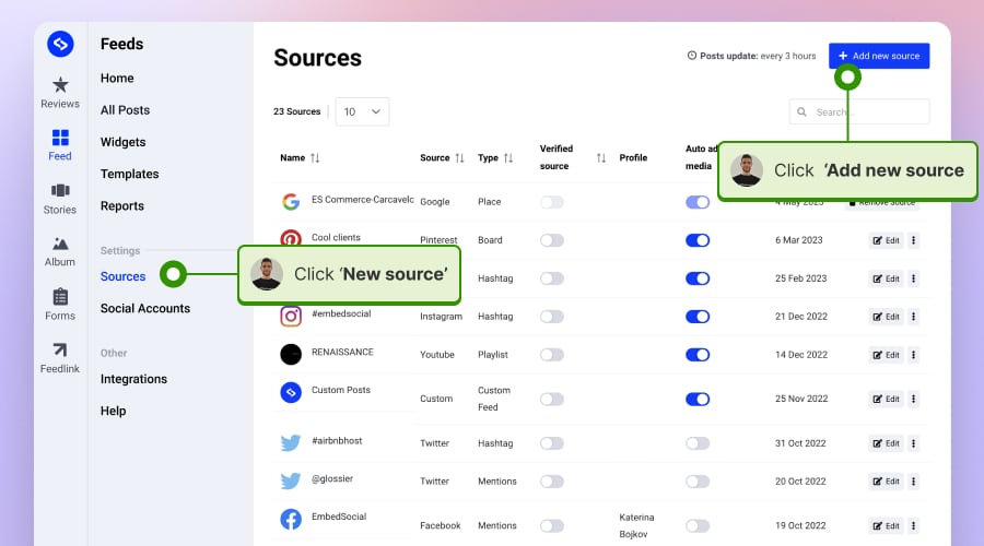 connect new social media account