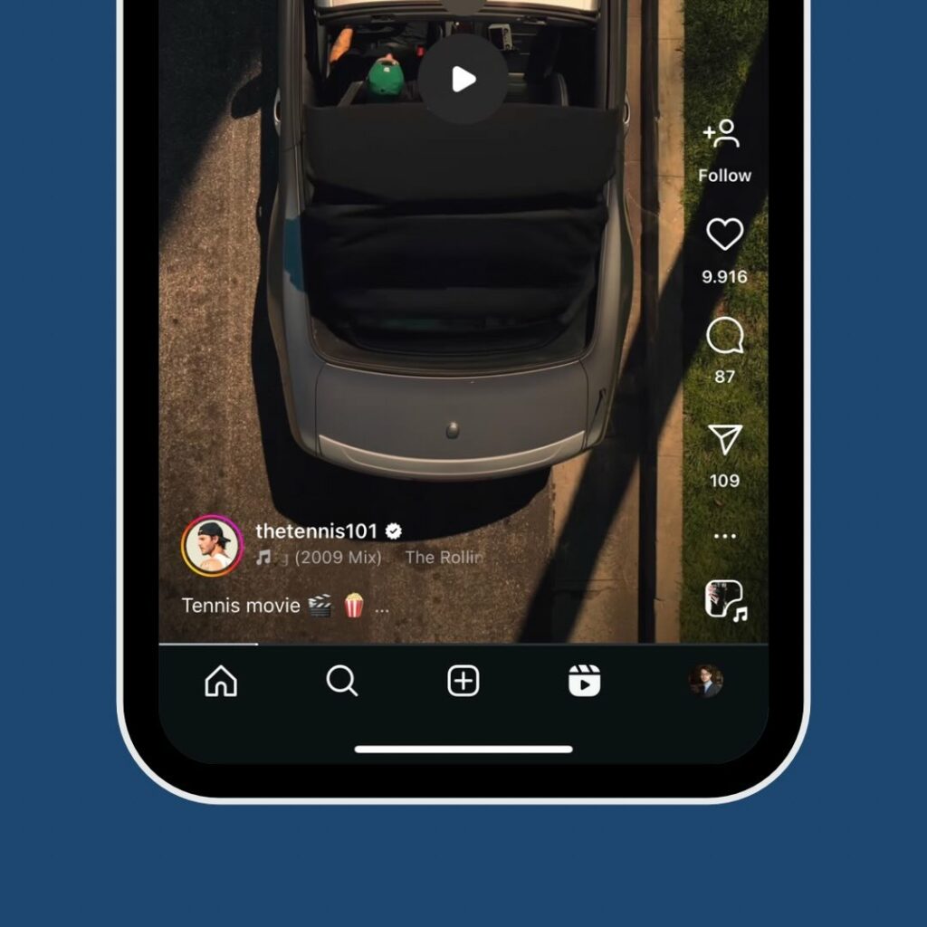 instagram follow button on reels
